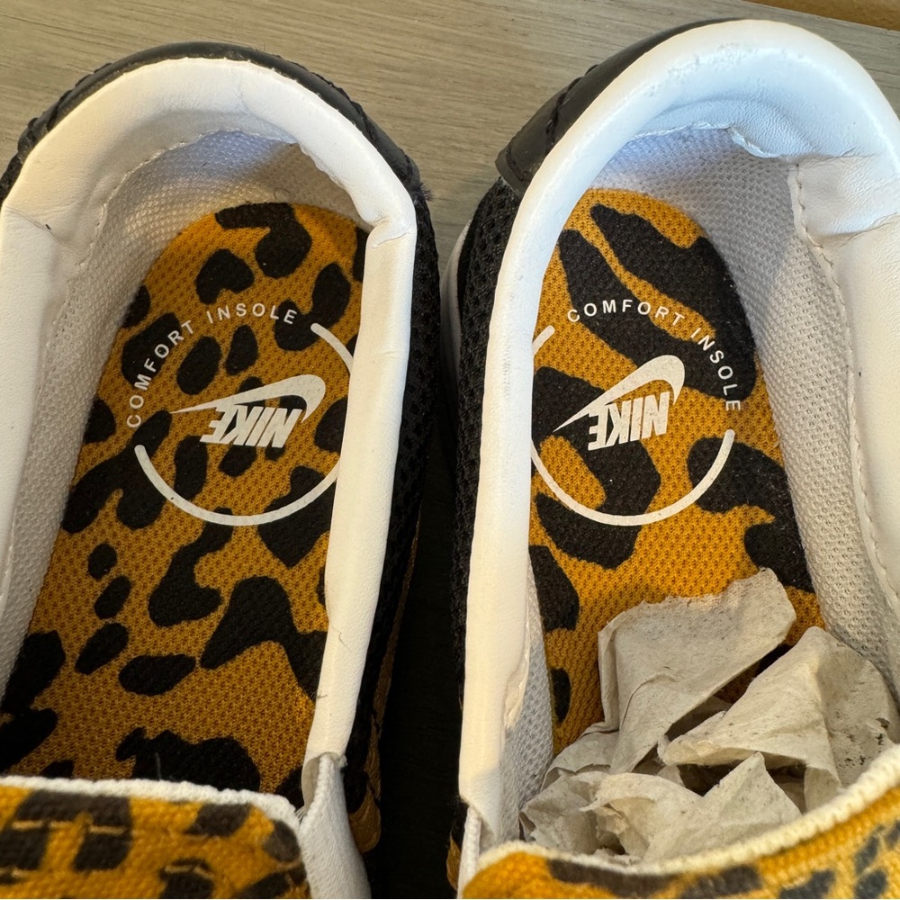 Nike Leopard Print Slip-On Sneakers - Black and Gold - Picture 7 of 7